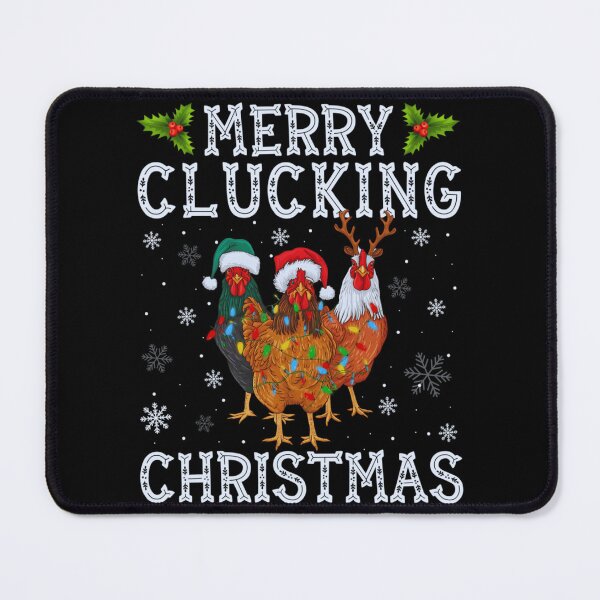 Item preview, Merry Clucking Christmas Funny Chicken Wearing Santa Hats Holiday designed and sold by AnsadoWinu.