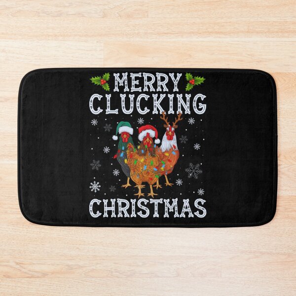 Item preview, Merry Clucking Christmas Funny Chicken Wearing Santa Hats Holiday designed and sold by AnsadoWinu.