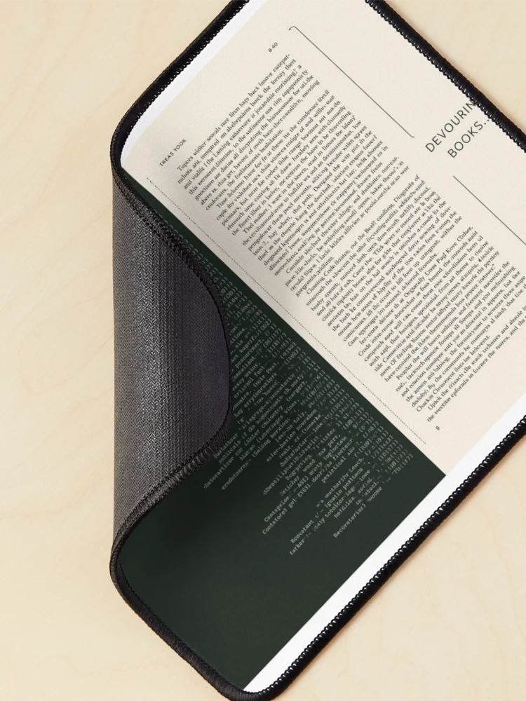 Thumbnail 2 of 5, Mouse Pad, Software Developer Reader – Debugging Code, Devouring Books designed and sold by Scattered-Words.