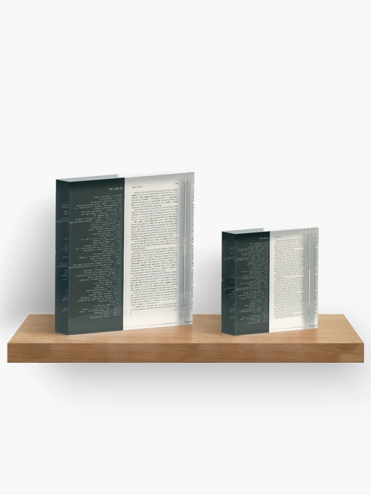 Thumbnail 3 of 5, Acrylic Block, Software Developer Reader – Debugging Code, Devouring Books designed and sold by Scattered-Words.
