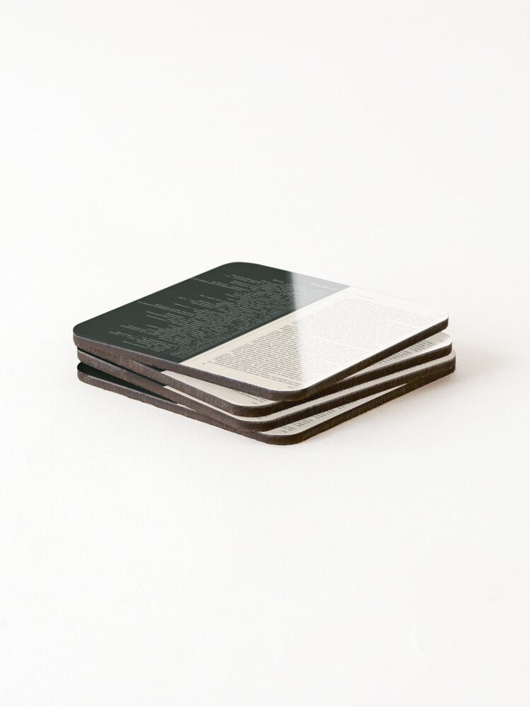 Thumbnail 4 of 5, Coasters (Set of 4), Software Developer Reader – Debugging Code, Devouring Books designed and sold by Scattered-Words.