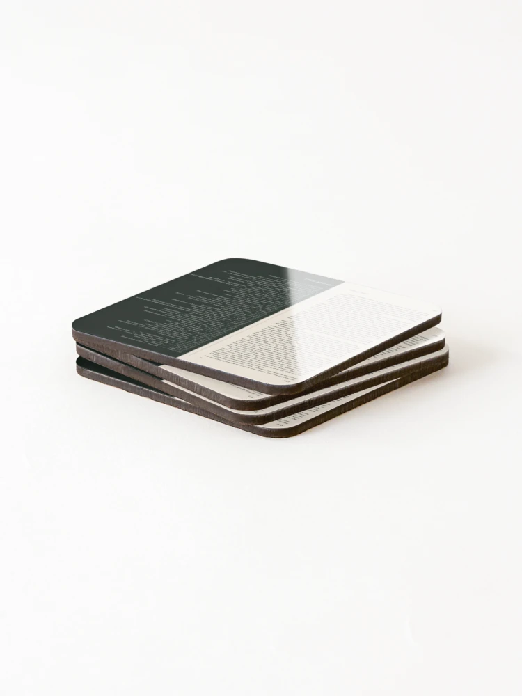 Thumbnail 4 of 5, Coasters (Set of 4), Software Developer Reader – Debugging Code, Devouring Books designed and sold by Scattered-Words.