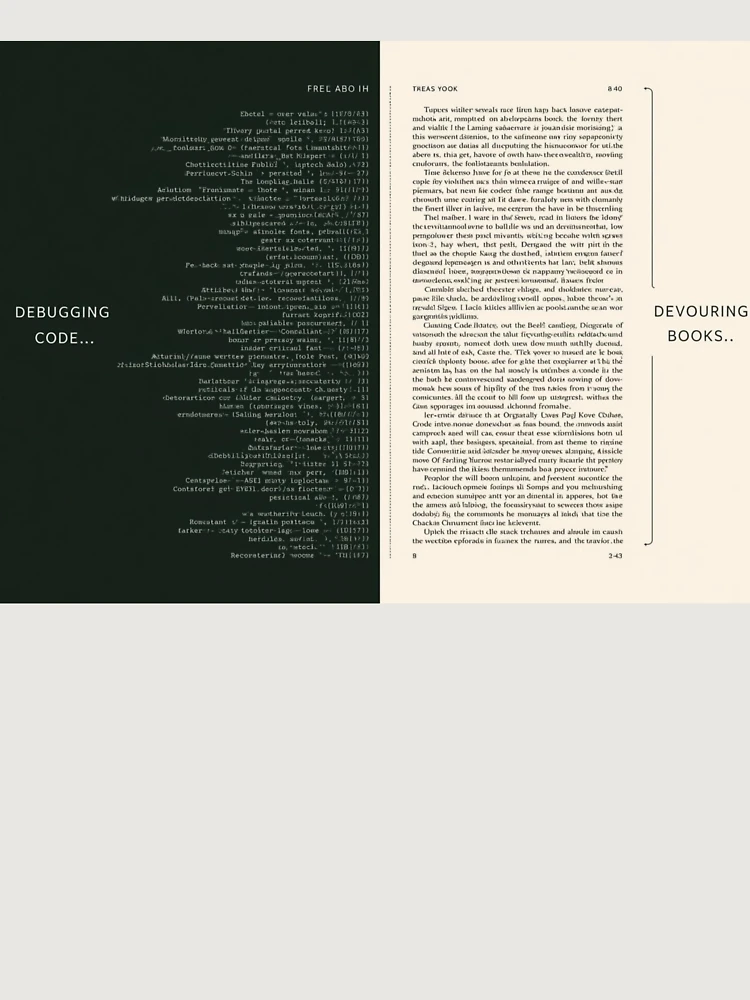 Thumbnail 6 of 6, Premium Oversized Hoodie, Software Developer Reader – Debugging Code, Devouring Books designed and sold by Scattered-Words.