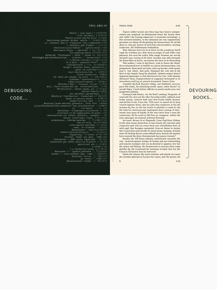 Thumbnail 6 of 6, Pullover Hoodie, Software Developer Reader – Debugging Code, Devouring Books designed and sold by Scattered-Words.