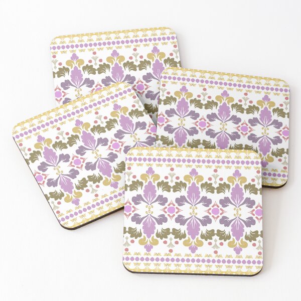 Item preview, Plum and Olive Green Floral Damask Pattern designed and sold by Modular Prints.