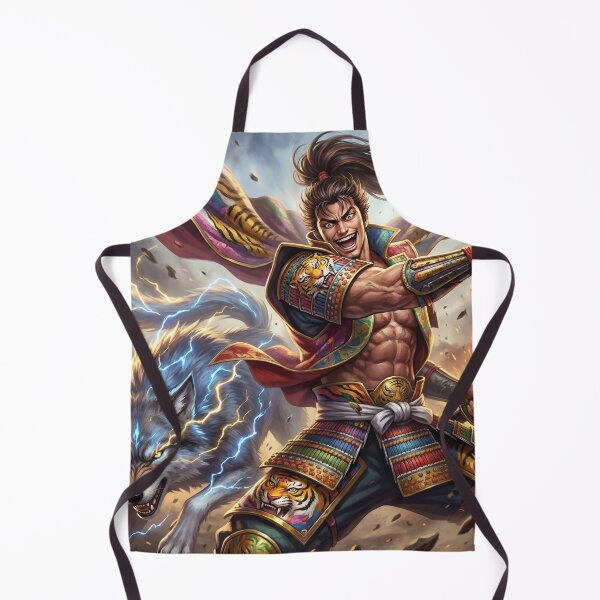Item preview, Maeda Keiji Samurai Art Print | Wild Sengoku Warrior with Tiger Armor | Mori no Akari Series designed and sold by Mori-no-Akari.