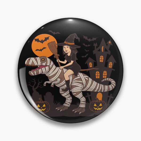 Item preview, Halloween Witch Riding Dinosaur Haloween Toddlers  designed and sold by RuthGAArt.