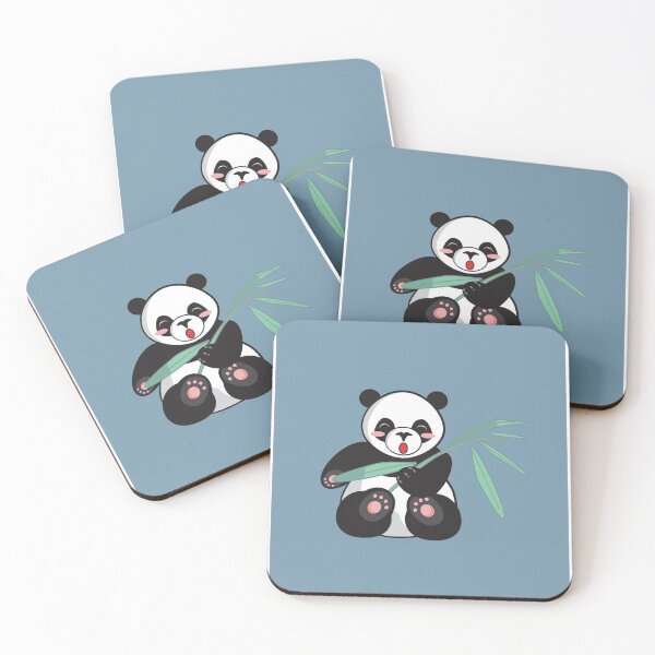 Item preview, Adorable Kawaii Panda Eating Bamboo Cartoon Art designed and sold by arup7980.