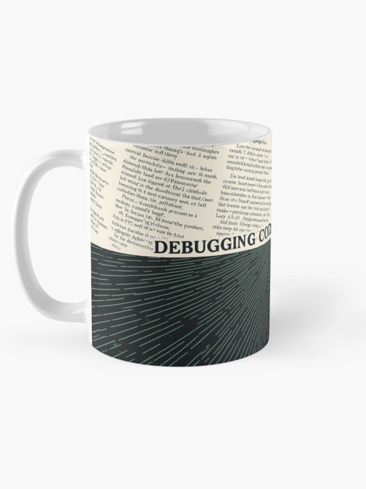 Thumbnail 5 of 6, Coffee Mug, Software Developer Reader – Debugging Code, Devouring Books 2 designed and sold by Scattered-Words.