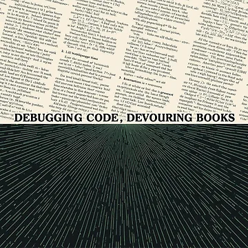 Artwork thumbnail, Software Developer Reader – Debugging Code, Devouring Books 2 by Scattered-Words