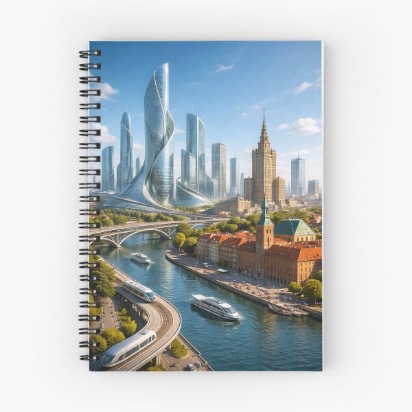 Item preview, Warsaw Poland - Futuristic Cities designed and sold by Eric Nagel.