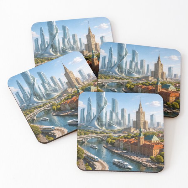 Item preview, Warsaw Poland - Futuristic Cities designed and sold by Eric Nagel.