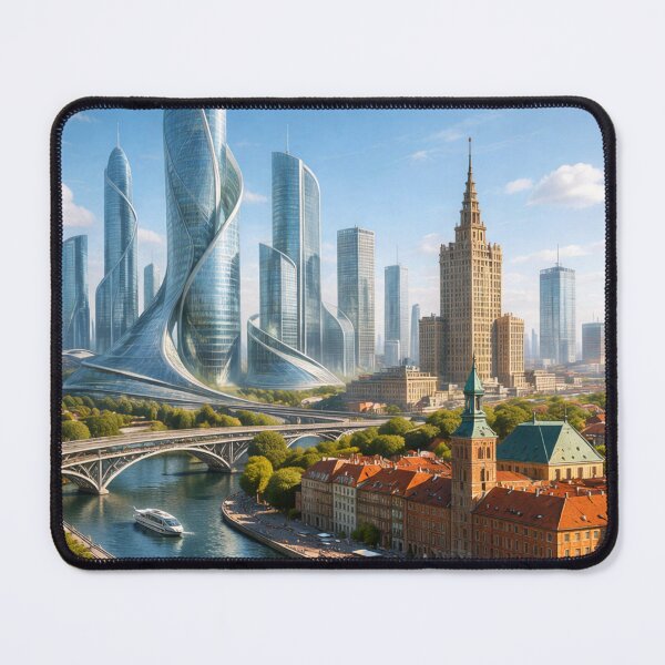 Item preview, Warsaw Poland - Futuristic Cities designed and sold by Eric Nagel.