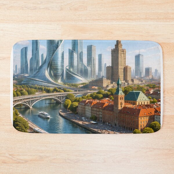Item preview, Warsaw Poland - Futuristic Cities designed and sold by Eric Nagel.