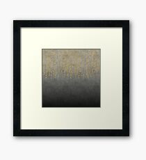 Golden Glamour On Dark Framed Print