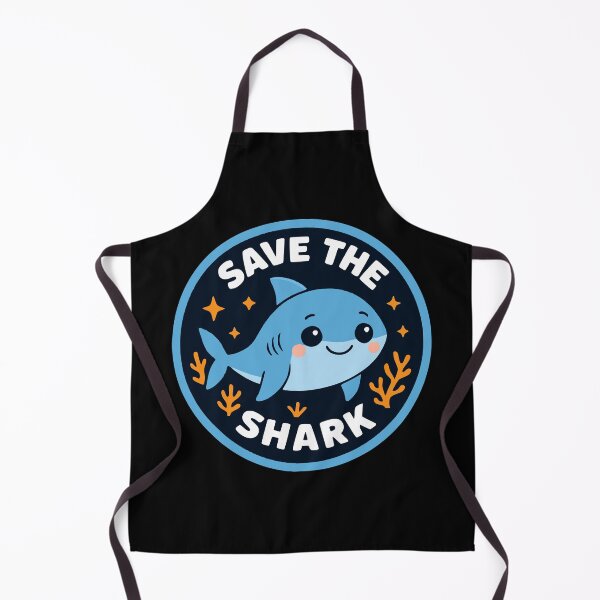 Item preview, Save the Shark Cute Cartoon Illustration – Ocean Conservation Shark Design designed and sold by Visual-digital.