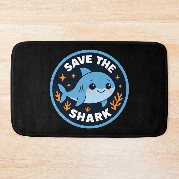 Item preview, Save the Shark Cute Cartoon Illustration – Ocean Conservation Shark Design designed and sold by Visual-digital.