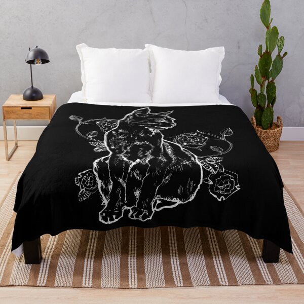 Item preview, Black Roses & Cat Skull designed and sold by avixnqnbu33.