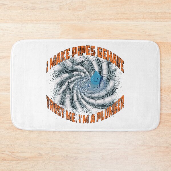 Item preview, I Make Pipes Behave – Trust Me, I’m a Plumber / Funny Plumbing Illustration designed and sold by TestudoDesign.
