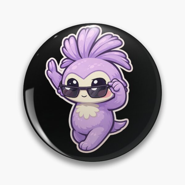 Item preview, Cool Wobblet Sticker – Cute Purple Mascot with Sunglasses designed and sold by TroyTheTerrific.