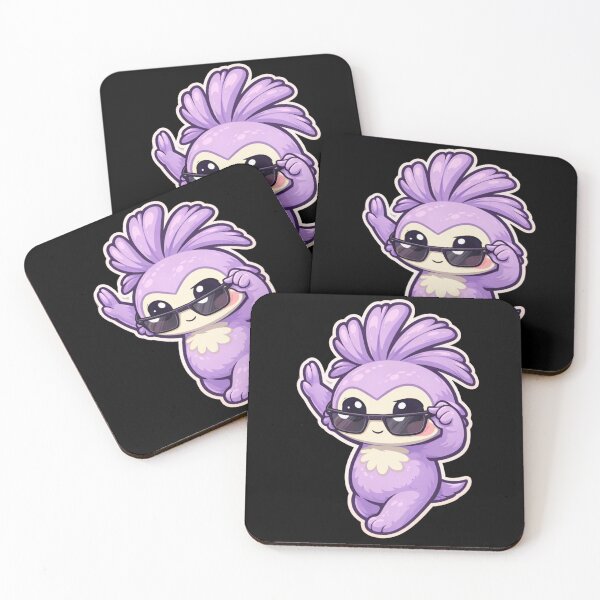 Item preview, Cool Wobblet Sticker – Cute Purple Mascot with Sunglasses designed and sold by TroyTheTerrific.
