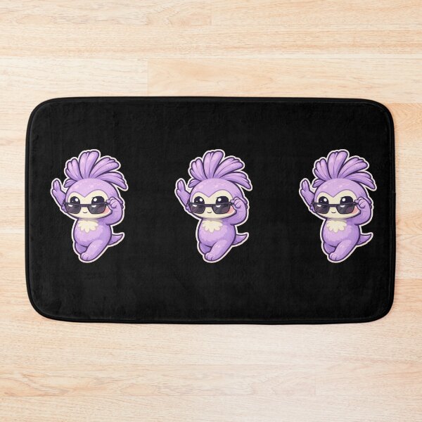 Item preview, Cool Wobblet Sticker – Cute Purple Mascot with Sunglasses designed and sold by TroyTheTerrific.