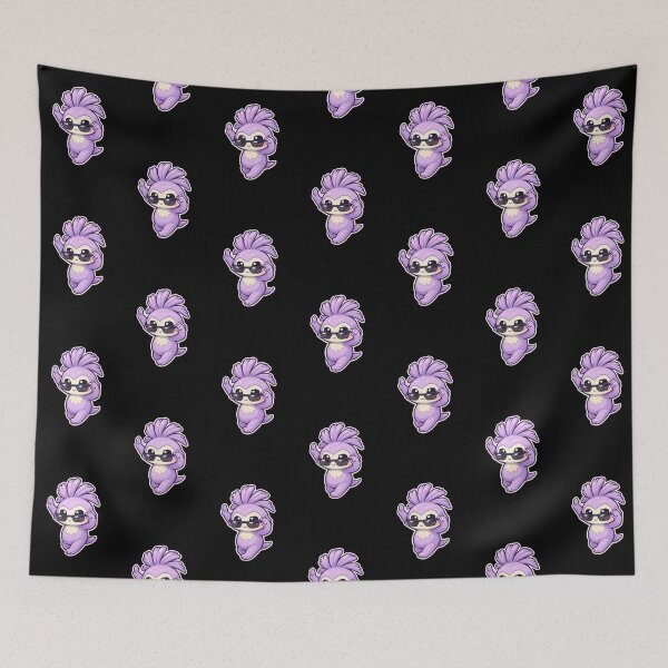 Item preview, Cool Wobblet Sticker – Cute Purple Mascot with Sunglasses designed and sold by TroyTheTerrific.