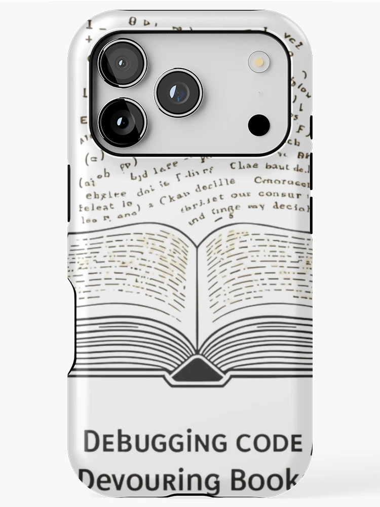 Thumbnail 1 of 4, iPhone Case, Software Developer Reader – Debugging Code, Devouring Books 3 designed and sold by Scattered-Words.