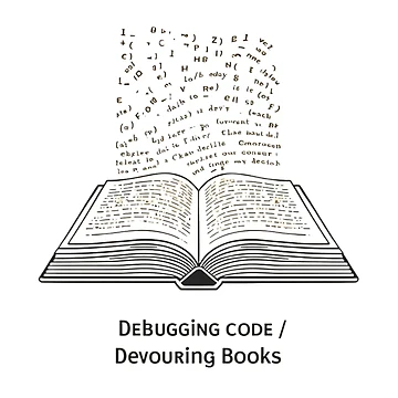 Artwork thumbnail, Software Developer Reader – Debugging Code, Devouring Books 3 by Scattered-Words
