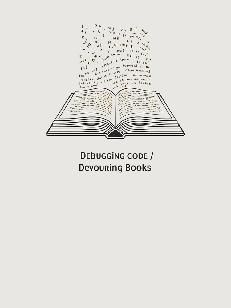 Thumbnail 6 of 6, Premium Oversized Sweatshirt, Software Developer Reader – Debugging Code, Devouring Books 3 designed and sold by Scattered-Words.