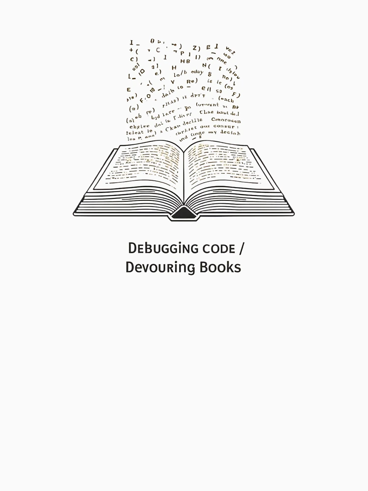 Thumbnail 6 of 6, Pullover Hoodie, Software Developer Reader – Debugging Code, Devouring Books 3 designed and sold by Scattered-Words.