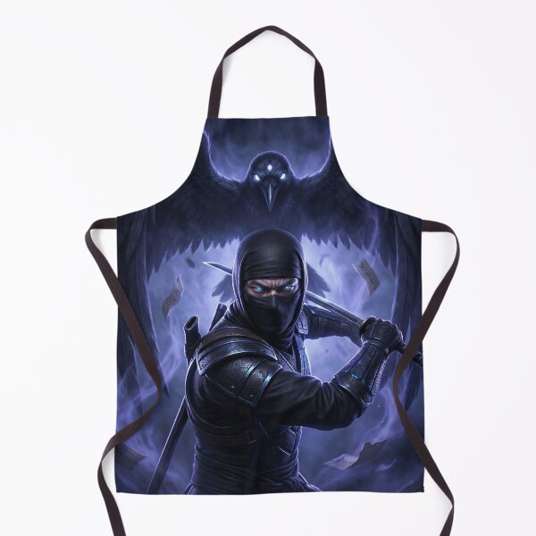 Item preview, Shadow Ninja Art Print | Dark Shinobi with Raven Spirit | Japanese Fantasy Warrior | Mori no Akari Series designed and sold by Mori-no-Akari.