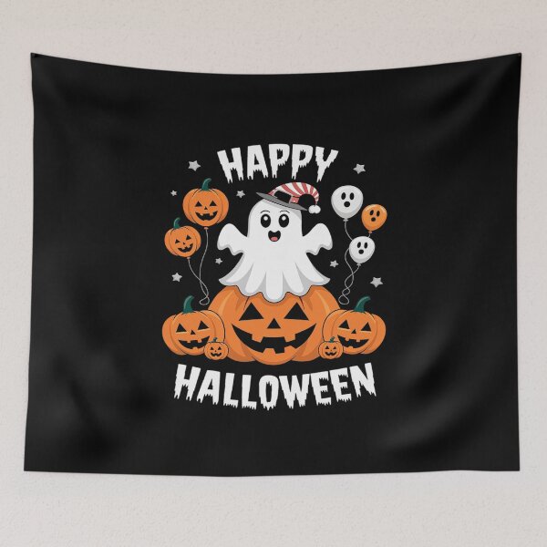 Item preview, Happy Halloween -y Cute Boys and Girls Costume as a Ghost  designed and sold by RuthGAArt.