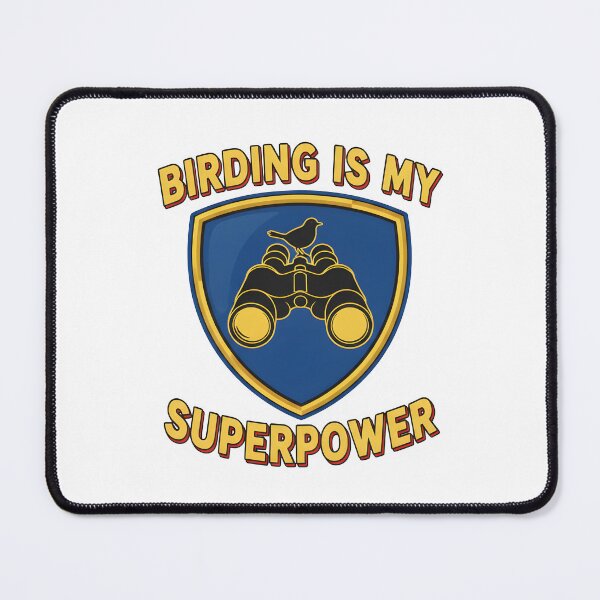 Item preview, Birding Is My Superpower T-Shirt | Funny Birder Gift with Binoculars & Bird Silhouette in Hero Emblem designed and sold by NatureNookTees.
