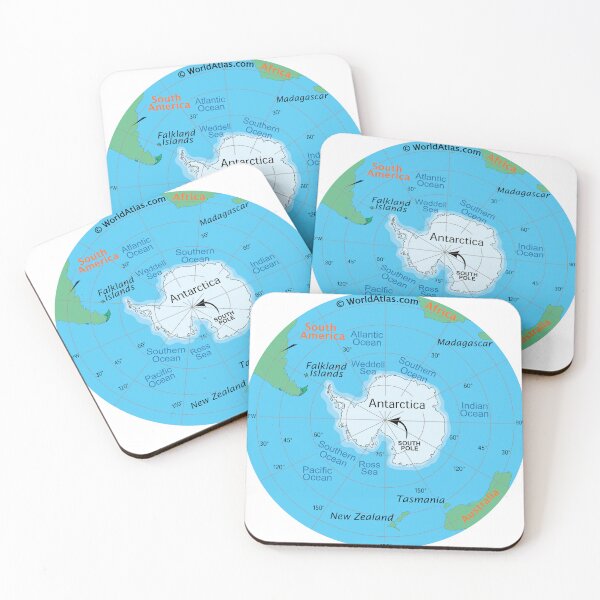 Item preview, Map of Antarctica – South Pole & Southern Ocean designed and sold by WorldAtlas.com.