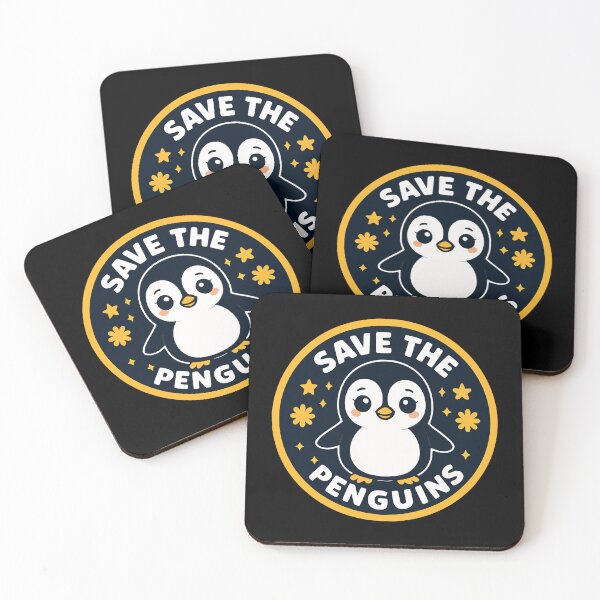 Item preview, Save the Penguins Cute Cartoon Illustration – Penguin Conservation Design designed and sold by Visual-digital.