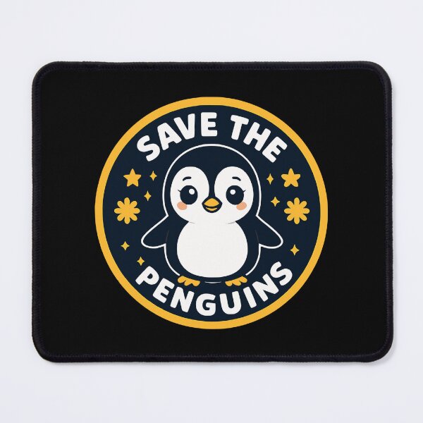 Item preview, Save the Penguins Cute Cartoon Illustration – Penguin Conservation Design designed and sold by Visual-digital.