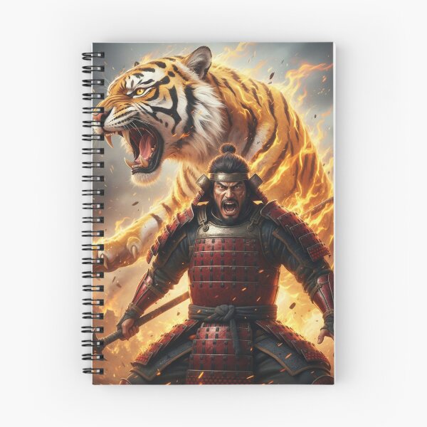 Item preview, Takeda Shingen Samurai Art Print | Tiger of Kai with Flaming Spirit | Sengoku Japanese Warrior | Mori no Akari Series designed and sold by Mori-no-Akari.