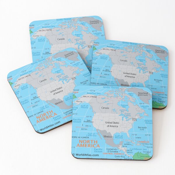 Item preview, North America Map – Detailed Educational & Geographic Reference designed and sold by WorldAtlas.com.