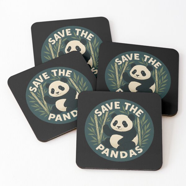 Item preview, Save the Pandas Cute Illustration – Panda Conservation Bamboo Design designed and sold by Visual-digital.