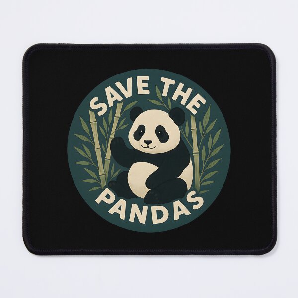 Item preview, Save the Pandas Cute Illustration – Panda Conservation Bamboo Design designed and sold by Visual-digital.