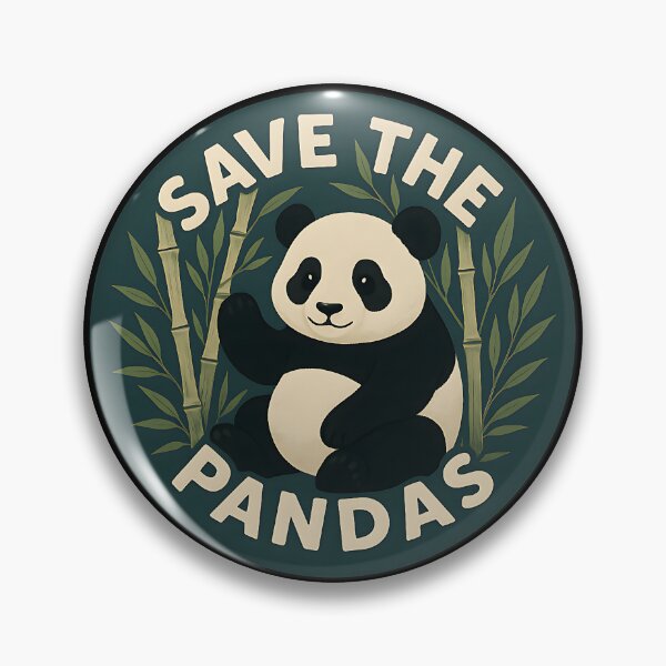 Item preview, Save the Pandas Cute Illustration – Panda Conservation Bamboo Design designed and sold by Visual-digital.