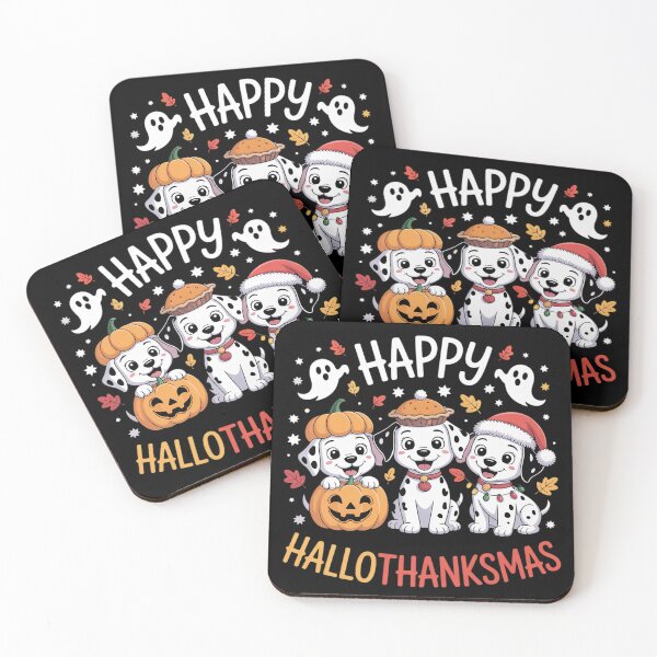Item preview, Dalmatians Christmas Halloween Happy Hallothanksmas  designed and sold by RoyTill0Art.