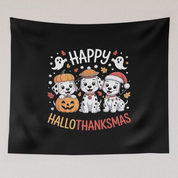 Item preview, Dalmatians Christmas Halloween Happy Hallothanksmas  designed and sold by RoyTill0Art.