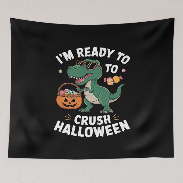 Item preview, I'm Ready To Crush Halloween Dinosaur Toddler Boys  designed and sold by RuthGAArt.