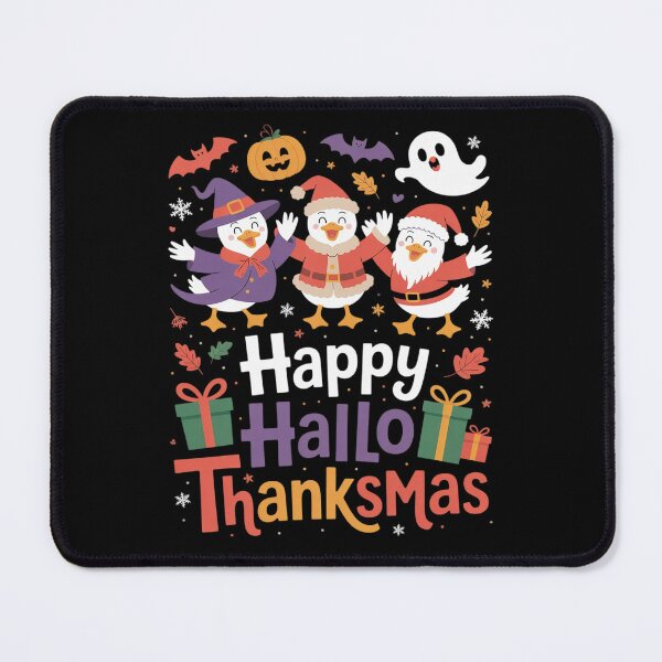 Item preview, Duck Halloween Thanksgiving Christmas Happy Hallothanksmas designed and sold by RoyTill0Art.