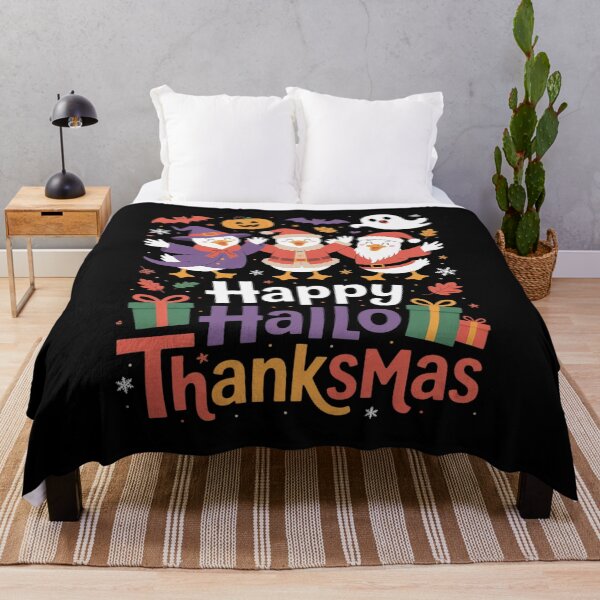 Item preview, Duck Halloween Thanksgiving Christmas Happy Hallothanksmas  designed and sold by RoyTill0Art.
