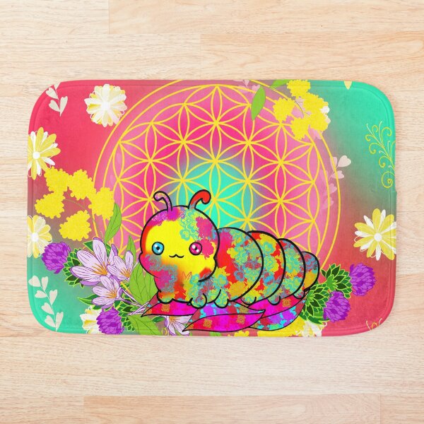 Item preview, Kawaii Flower of Life Caterpillar – Colorful and Spiritual Flower of Life designed and sold by Herami.