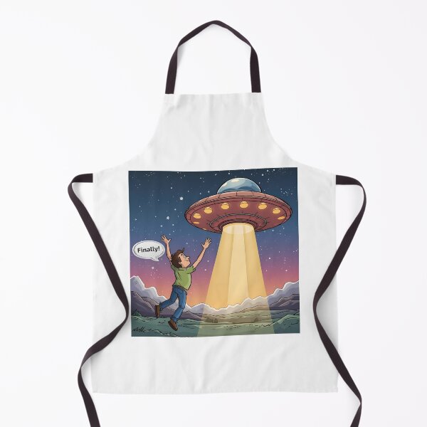 Item preview, Finally. Alien Abduction Humor Illustration designed and sold by JustFunnyStuff.