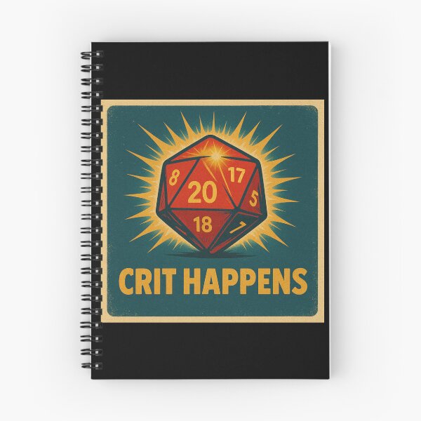 Item preview, Crit Happens – D20 Critical Hit RPG Dice Humor designed and sold by Galskap.
